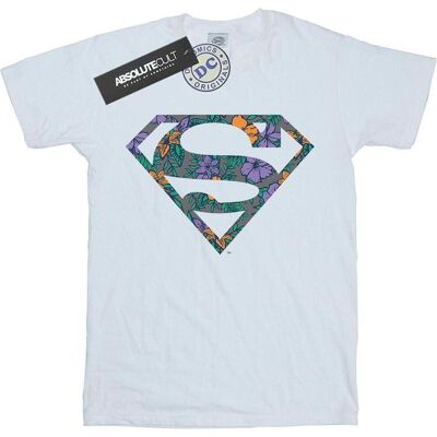 Dc Comics, Herren, Shirts, Superman Floral Logo 1 TShirt, Weiss, (S) Dc Comics, Herren, Shirts, Superman Floral Logo 1 TShirt, Weiss, (S)