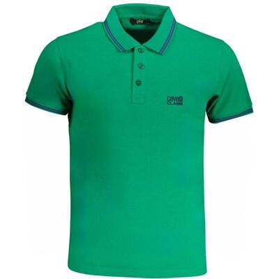 Cavalli Class, Herren, Shirts, Verde Cotton Men Polo, Grün, (XL) Cavalli Class, Herren, Shirts, Verde Cotton Men Polo, Grün, (XL)