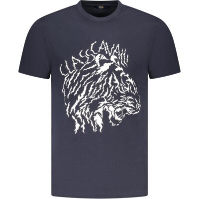Cavalli Class, Herren, Shirts, Blue Cotton Men T-Shirt, Blau, (M) Cavalli Class, Herren, Shirts, Blue Cotton Men T-Shirt, Blau, (M)