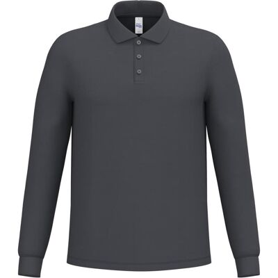 iDeal Basic, Herren, Shirts, Langärmeliges Polo-Shirt, Grau, (L) iDeal Basic, Herren, Shirts, Langärmeliges Polo-Shirt, Grau, (L)