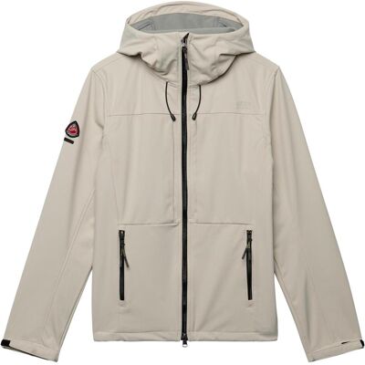 Superdry, Herren, Outdoorjacken, Softshell Trekker Jacke mit Kapuze (M), Grau, M Superdry, Herren, Outdoorjacken, Softshell Trekker Jacke mit Kapuze (M), Grau, M