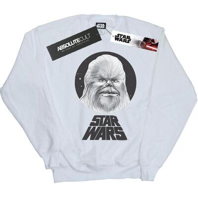 Star Wars, Herren, Pullover, Chewbacca Sketch Sweatshirt, Weiss, (S) Star Wars, Herren, Pullover, Chewbacca Sketch Sweatshirt, Weiss, (S)