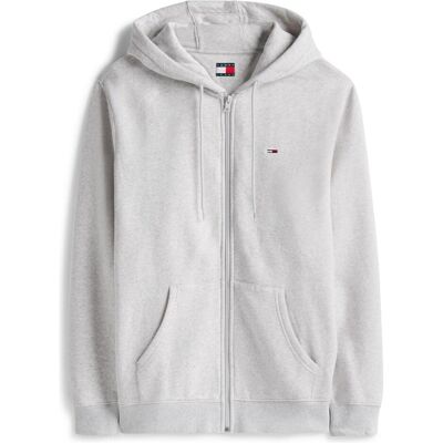 Tommy Jeans, Herren, Pullover, Tjm Reg S Flag Zip Thru, Grau, (M) Tommy Jeans, Herren, Pullover, Tjm Reg S Flag Zip Thru, Grau, (M)