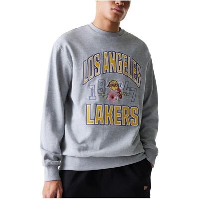 New Era, Herren, Pullover, Oversize NBA Pullover FLORAL Los Angeles Lakers - L, Grau, (L) New Era, Herren, Pullover, Oversize NBA Pullover FLORAL Los Angeles Lakers - L, Grau, (L)