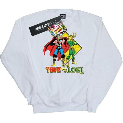 Marvel, Herren, Pullover, Thor Vs Loki Sweatshirt, Weiss, (3XL) Marvel, Herren, Pullover, Thor Vs Loki Sweatshirt, Weiss, (3XL)