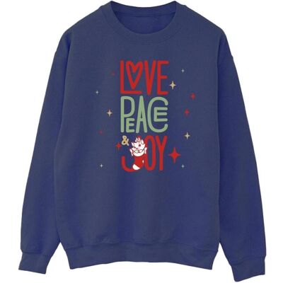 Disney Herren, Pullover, The Aristocats Marie Love Peace Joy Sweatshirt, Blau, (M) Disney Herren, Pullover, The Aristocats Marie Love Peace Joy Sweatshirt, Blau, (M)