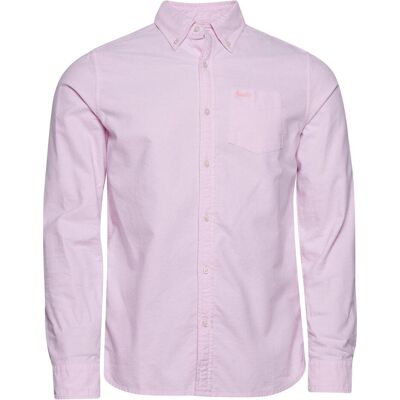 Superdry, Herren, Pullover, Langärmeliges Oxfordhemd, Rosa, (L) Superdry, Herren, Pullover, Langärmeliges Oxfordhemd, Rosa, (L)