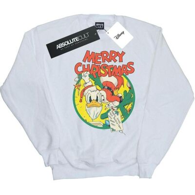 Disney Herren, Pullover, Donald Duck Merry Christmas Sweatshirt, Weiss, (S) Disney Herren, Pullover, Donald Duck Merry Christmas Sweatshirt, Weiss, (S)