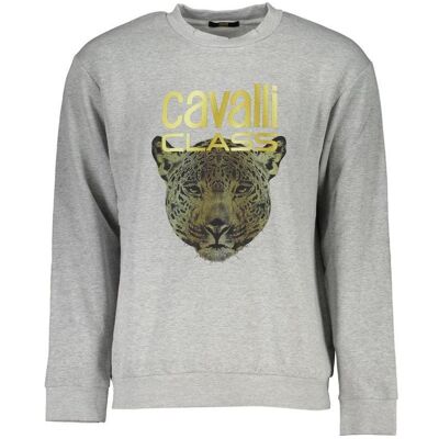 Cavalli Class, Herren, Pullover, Gray Cotton Men Sweater, Grau, (XL) Cavalli Class, Herren, Pullover, Gray Cotton Men Sweater, Grau, (XL)