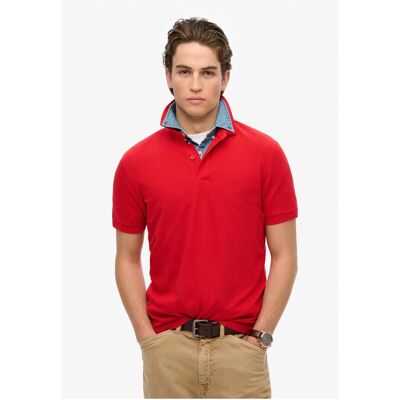 Superdry, Herren, Shirts, City Polohemd aus Pikee, Rot, (S) Superdry, Herren, Shirts, City Polohemd aus Pikee, Rot, (S)