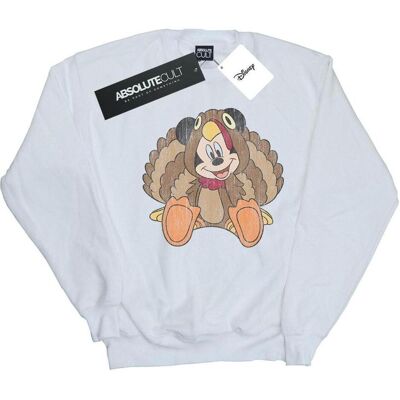 Disney Herren, Pullover, Mickey Mouse Thanksgiving Turkey Costume Sweatshirt, Weiss, (XL) Disney Herren, Pullover, Mickey Mouse Thanksgiving Turkey Costume Sweatshirt, Weiss, (XL)