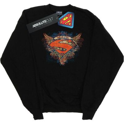 Dc Comics, Herren, Pullover, Superman Wings Shield Sweatshirt, Schwarz, (L) Dc Comics, Herren, Pullover, Superman Wings Shield Sweatshirt, Schwarz, (L)
