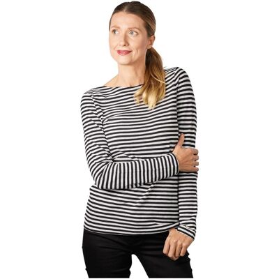 Marc O' Polo Shirts, long Sleeve T-Shirt Boat neck multi/black, Schwarz, Mehrfarbig, (S) Marc O' Polo Shirts, long Sleeve T-Shirt Boat neck multi/black, Schwarz, Mehrfarbig, (S)