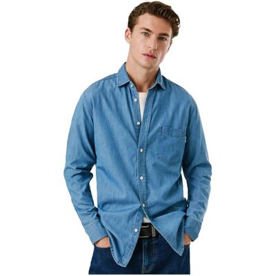 Pepe Jeans, Herren, Hemden, Hemd, Blau, (M) Pepe Jeans, Herren, Hemden, Hemd, Blau, (M)