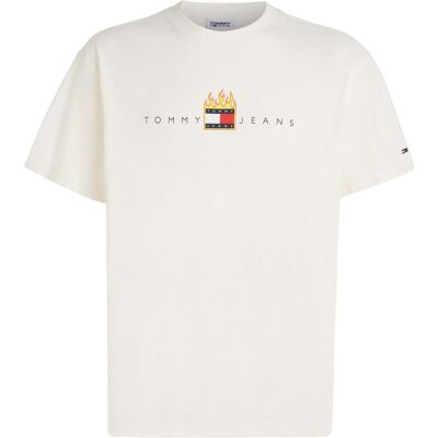 Tommy Hilfiger Herren, Shirts, Tjm Rlx Linear Fire Flag Herren T-Shirt, Weiss, (M) Tommy Hilfiger Herren, Shirts, Tjm Rlx Linear Fire Flag Herren T-Shirt, Weiss, (M)