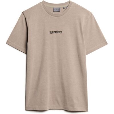 Superdry, Herren, Shirts, Locker geschnittenes T-Shirt mit Mikro-Logo, Beige, (XL) Superdry, Herren, Shirts, Locker geschnittenes T-Shirt mit Mikro-Logo, Beige, (XL)