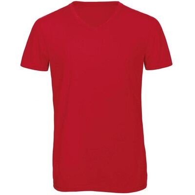 B&C, Herren, Shirts, T-Shirt aus einem Mischgewebe aus drei Materialien, Rot, (XL) B&C, Herren, Shirts, T-Shirt aus einem Mischgewebe aus drei Materialien, Rot, (XL)