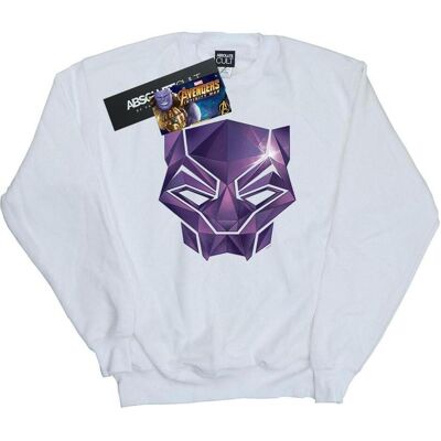 Marvel, Herren, Pullover, Avengers Infinity War Black Panther Geometrisches Sweatshirt aus Baumwolle, Weiss, (S) Marvel, Herren, Pullover, Avengers Infinity War Black Panther Geometrisches Sweatshirt aus Baumwolle, Weiss, (S)