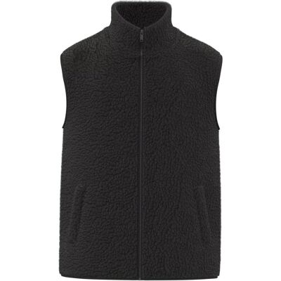 Spasso, Herren, Westen, Weste aus Sherpa ohne Ärmel, Schwarz, (S) Spasso, Herren, Westen, Weste aus Sherpa ohne Ärmel, Schwarz, (S)