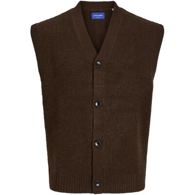 Jack & Jones, Herren, Westen, Jorollie Knit Cardigan Vest Styd Aw24, Rot, (S) Jack & Jones, Herren, Westen, Jorollie Knit Cardigan Vest Styd Aw24, Rot, (S)