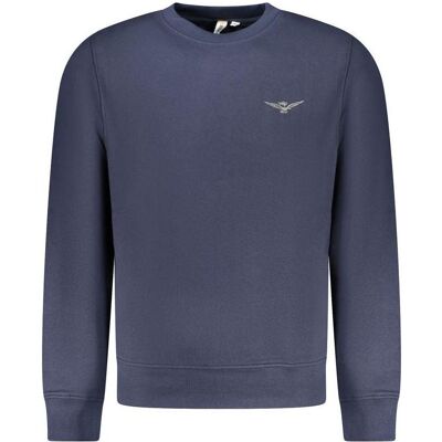 Accademia Militare, Herren, Pullover, Baumwoll-Sweatshirt in Blau, Blau, (M) Accademia Militare, Herren, Pullover, Baumwoll-Sweatshirt in Blau, Blau, (M)
