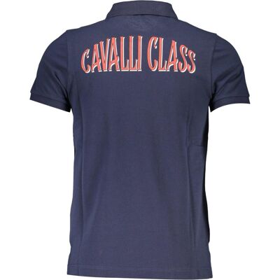 Cavalli Class, Herren, Shirts, Blue Cotton Men Polo Shirt, Blau, (L) Cavalli Class, Herren, Shirts, Blue Cotton Men Polo Shirt, Blau, (L)