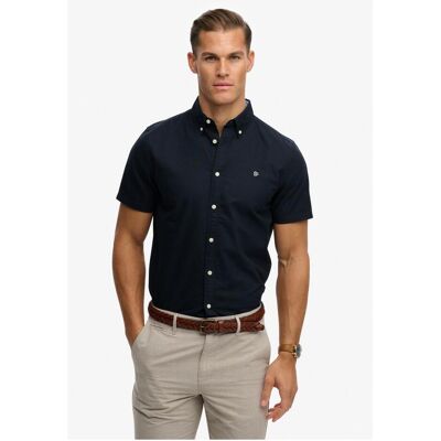 Superdry, Herren, Hemden, Preppy Oxford Kurzarmhemd, Blau, (L) Superdry, Herren, Hemden, Preppy Oxford Kurzarmhemd, Blau, (L)