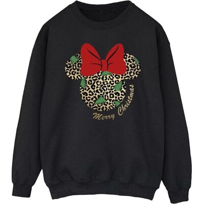 Disney Herren, Pullover, Minnie Mouse Leopard Christmas Sweatshirt, Schwarz, (XL) Disney Herren, Pullover, Minnie Mouse Leopard Christmas Sweatshirt, Schwarz, (XL)