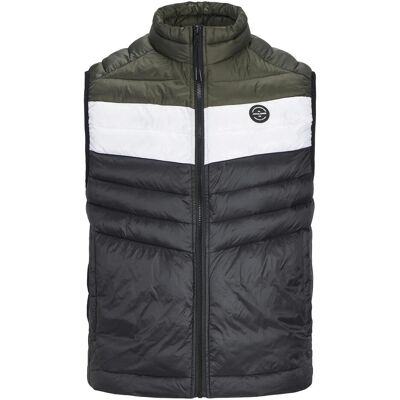 Jack & Jones, Herren, Westen, Jjesprint Bodywarmer Collar Noos, Schwarz, Grau, Silber, (S) Jack & Jones, Herren, Westen, Jjesprint Bodywarmer Collar Noos, Schwarz, Grau, Silber, (S)