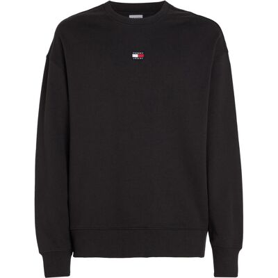 Tommy Jeans, Herren, Pullover, Relaxed Badge, Schwarz, (XL) Tommy Jeans, Herren, Pullover, Relaxed Badge, Schwarz, (XL)
