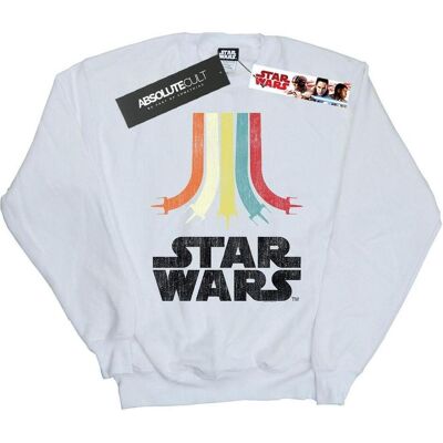 Star Wars, Damen, Pullover, Retro Sweatshirt, Weiss, (L) Star Wars, Damen, Pullover, Retro Sweatshirt, Weiss, (L)