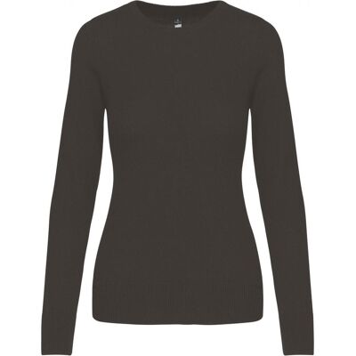 Kariban, Damen, Pullover, Pullover mit Rundhalsausschnitt Frau, Grau, (3XL) Kariban, Damen, Pullover, Pullover mit Rundhalsausschnitt Frau, Grau, (3XL)