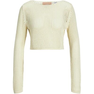 JJXX, Damen, Pullover, JXPRESLEY Strickpullover mit Rundhals Strickpullover mit Rundhals, Weiss, (L) JJXX, Damen, Pullover, JXPRESLEY Strickpullover mit Rundhals Strickpullover mit Rundhals, Weiss, (L)