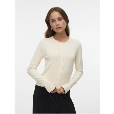 Vero Moda, Damen, Pullover, Vmbreeze Ls O-Neck Cardigan Ga Boo, Weiss, (M) Vero Moda, Damen, Pullover, Vmbreeze Ls O-Neck Cardigan Ga Boo, Weiss, (M)