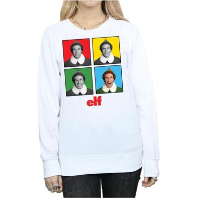 Elf, Damen, Pullover, Four Faces Sweatshirt, Weiss, (XXL) Elf, Damen, Pullover, Four Faces Sweatshirt, Weiss, (XXL)