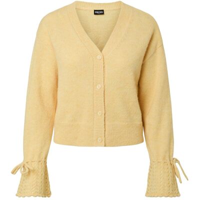 Pieces, Damen, Pullover, PCSMILLA Strickjacke, Gelb, (M) Pieces, Damen, Pullover, PCSMILLA Strickjacke, Gelb, (M)
