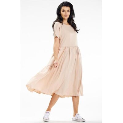 Awama, Damen, Kleider, Alltagskleid model, Beige, (M) Awama, Damen, Kleider, Alltagskleid model, Beige, (M)