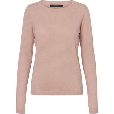 Vero Moda, Damen, Blusen, Strukturierter Pullover, Rosa, (M) Vero Moda, Damen, Blusen, Strukturierter Pullover, Rosa, (M)