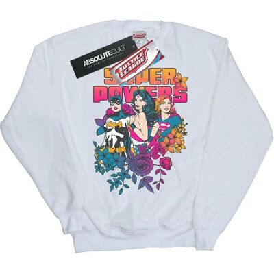 Dc Comics, Damen, Pullover, Super Powers Neon Floral Sweatshirt, Weiss, (S) Dc Comics, Damen, Pullover, Super Powers Neon Floral Sweatshirt, Weiss, (S)