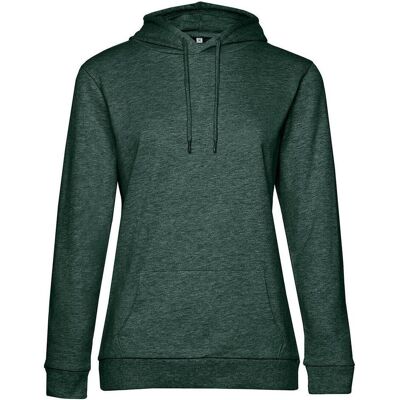 B&C, Damen, Pullover, Damen Hoodie aus French Terry, Grün, Grau, (M) B&C, Damen, Pullover, Damen Hoodie aus French Terry, Grün, Grau, (M)