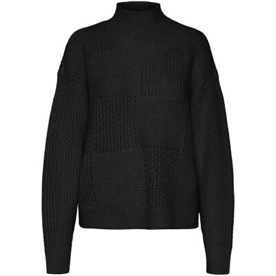 Vero Moda, Damen, Pullover, VMMOON Pullover Strickpullover, Schwarz, (M) Vero Moda, Damen, Pullover, VMMOON Pullover Strickpullover, Schwarz, (M)