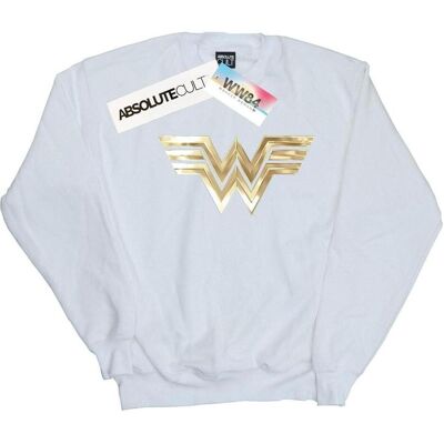 Dc Comics, Damen, Pullover, Wonder Woman 84 Gold Emblem Sweatshirt, Weiss, (S) Dc Comics, Damen, Pullover, Wonder Woman 84 Gold Emblem Sweatshirt, Weiss, (S)