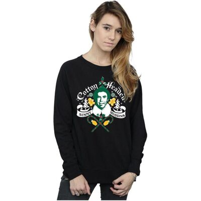 Elf, Damen, Pullover, Cotton Headed Ninny Muggins Sweatshirt, Schwarz, (XXL) Elf, Damen, Pullover, Cotton Headed Ninny Muggins Sweatshirt, Schwarz, (XXL)