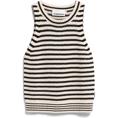 Armedangels, Damen, Shirts, Stripe Knit, Weiss, Schwarz, (M) Armedangels, Damen, Shirts, Stripe Knit, Weiss, Schwarz, (M)