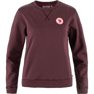 Fjällräven, Damen, Pullover, Women's 1960 Logo Badge Sweater, Braun, Rot, Violett, (XS) Fjällräven, Damen, Pullover, Women's 1960 Logo Badge Sweater, Braun, Rot, Violett, (XS)