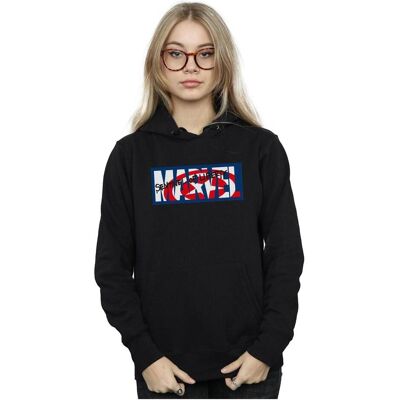 Marvel, Damen, Pullover, Sentinel Of Liberty Logo Kapuzenpullover, Schwarz, (M) Marvel, Damen, Pullover, Sentinel Of Liberty Logo Kapuzenpullover, Schwarz, (M)