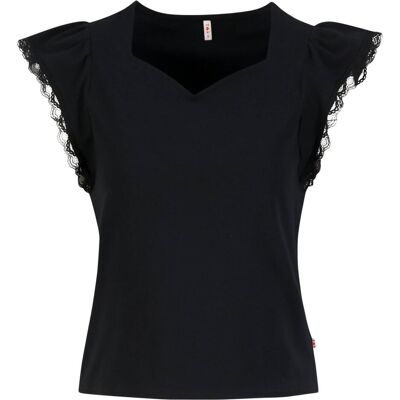 Blutsgeschwister, Damen, Shirts, Charming Heart, Schwarz, (M) Blutsgeschwister, Damen, Shirts, Charming Heart, Schwarz, (M)