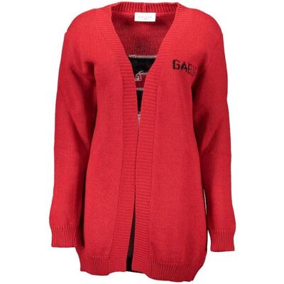 Gaëlle, Damen, Pullover, Paris Red Acrylic Women Cardigan, Rot, (S) Gaëlle, Damen, Pullover, Paris Red Acrylic Women Cardigan, Rot, (S)