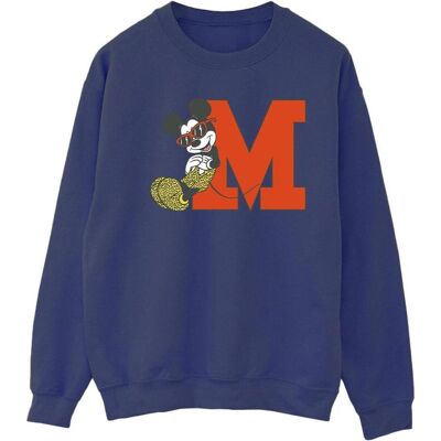Disney Damen, Pullover, Mickey Mouse Leopard Trousers Sweatshirt, Blau, (S) Disney Damen, Pullover, Mickey Mouse Leopard Trousers Sweatshirt, Blau, (S)