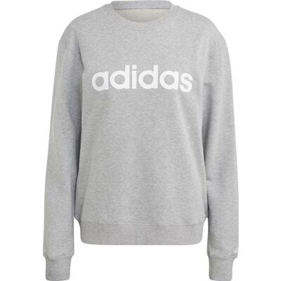 Adidas Damen, Pullover, Essentials Linear French Terry Sweatshirt, Silber, Grau, (M) Adidas Damen, Pullover, Essentials Linear French Terry Sweatshirt, Silber, Grau, (M)